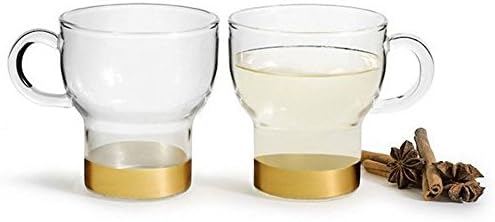 Sagaform Glassmug 2-P Big, Clear/Gold, L