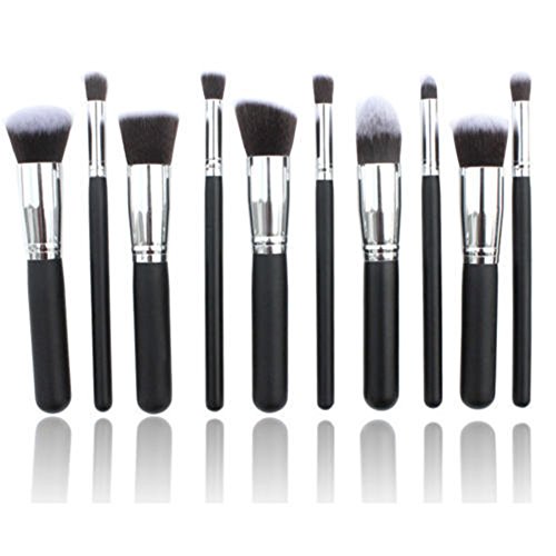 Eleacc 10 Pieces Make up Brushes Set Soft Powder Kabuki Cosmetic Set Kit Eyeshadow Foundation Powder