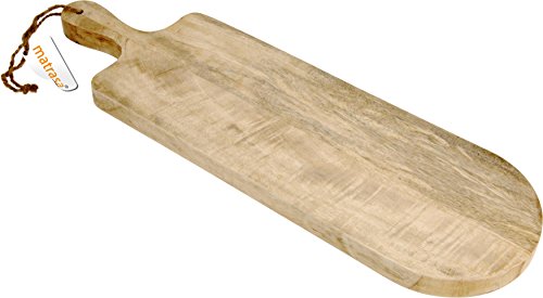 Schneidebrett aus Mangoholz 49x15 cm - Küchenbrett Holzbrett Vesperbrett