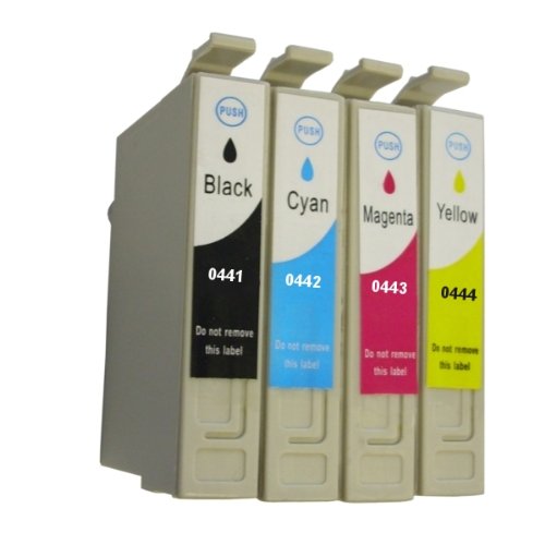 Multipack 10 Tintenpatronen, alternativ zu T044140 schwarz, T044240 cyan, T044340 magenta, T044440 yellow