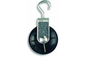 Chapuis VPCL2 Puleggia con gancio - Acciaio zincato - 10 kg - Rotella diametro 40 mm - Per corda di diametro 6 mm