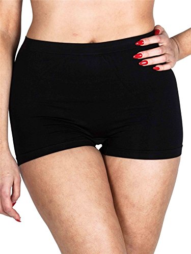 Love My Fashions - Braguitas tipo bóxer para mujer, cintura alta, sin costuras rojo rosso X-Large / XX-Large