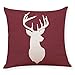 Produktbild TEBAISE Kissenbezüge Weihnachten Hirsch Bezug Home Decor Fall Sofa Taille Throw Leinen-Mischung Kissen Kissenbezug Zierkissen Hülle Karneval Fasching Fasnacht Festival