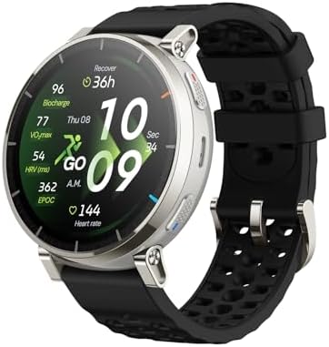 Amazfit Active 3 Premium 45mm Smartwatch GPS Running, AMOLED 1,32” Vetro Zaffiro, Batteria 12gg, 4GB, NFC, Mappe Offline, 170+ sport, 5 ATM, Cardiofrequenzimetro e Fitness Tracker per Android e iPhone