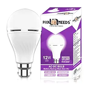 Pick Ur Needs 12W b22d LED White Inverter Bulb, Pack of 1, (SN-01)