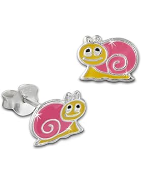 Teenie-Weenie Kinder Ohrring Schnecke pink Silber Ohrstecker Kinderschmuck TW SDO8135P