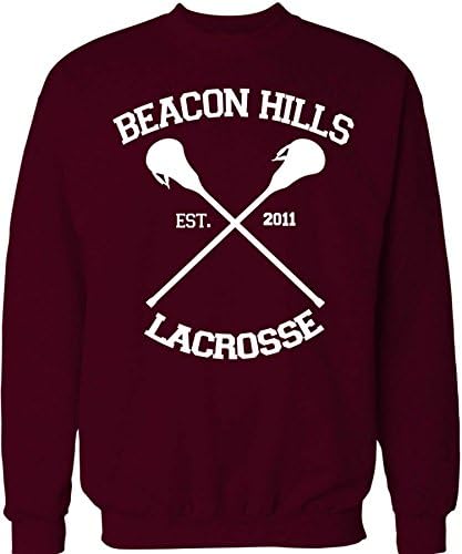 Beacon Hills STILINSKI 24 Front &amp; Back Jumper Sweater Teen Wolf Inspired TV Movie Fan Sweatshirt Popular High Quality SIZE SMALL (X Small, Burgundy)
