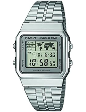 Casio Collection Unisex-Armbanduhr Collection Digital Quarz Edelstahl A500WEA-7EF