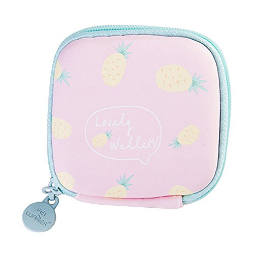 Preisvergleich Produktbild Pouybie Münzgeldbörse Sammler Mini-Tasche Aufbewahrungstasche für Datum, Kabelschlüssel, Headset, Lippenstift, Schlüsselanhänger mit Reißverschluss, niedliches Tether PP