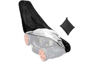 Wuudi pokrowiec na kosiarkę wodoodporny pokrowiec ogrodowy, ochrona przed promieniowaniem UV/ochrona przed kurzem czarna 180 × 99 × 60 cm