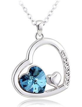 Damen Halskette, mit blauen Kristallen aus SWAROVSKI Element, KOLOVEADA Schmuck Geschenke für Frauen Girl Girlfriend...