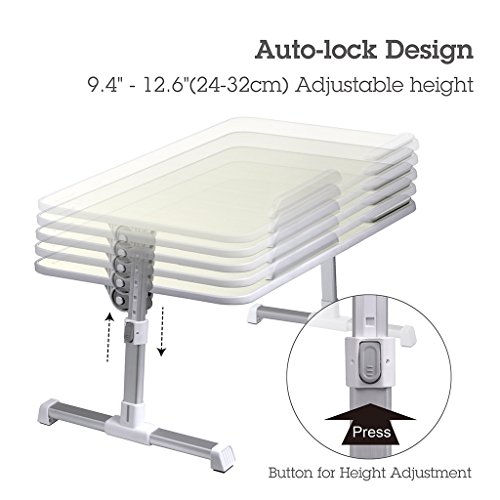 Mejor [Tamaño Grande] Avantree Ajustable Mesa de Cama para Portátil ,
soporte para portatil de Lectura, Escritorio Portátil, Bandeja Plegable
de Sofá para Desayuno (Garantía de 2 años) - Minitable L Beige En línea