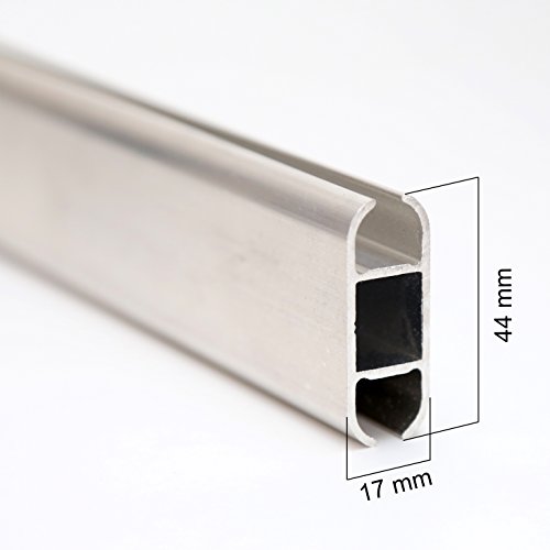 Preisvergleich Produktbild Kederschiene 17 x 44 mm Alu eloxiert 2 m