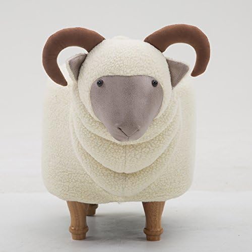 Footstool/ stool / creative, goat, changing shoes, solid wood, removable wash / designer furniture-white