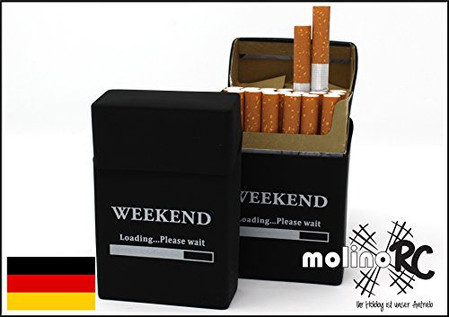 2x Zigarettenbox aus Silikon - Update 2017 - Weekend - Zigarettenhülle - Zigarettenetui - passend für eine Zigarettenschachtel in Standardgröße molinoRC ®