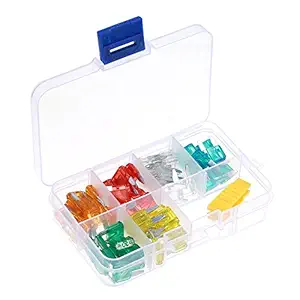 Docooler Blade Fuses 60pcs Mini Auto Car Truck Assortment Fuse Kit with Box 5A 10A 15A 20A 25A 30A