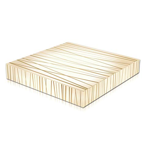 HUAHUO LED Plafonnier Moderne Carre Métal Acrylique Abat-Jour Plafond De La Lampe Dimming Avec Applicable À La Salle Manger Bar À Café Chambre Enfants Intérieur Salon Couloir Maison Toit Éclairant 220V (Blanc).