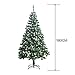 Produktbild iBelly Künstlicher Weihnachtsbaum Tannenbaum Christmas Tree, mit Metallständer, Tannenzapfen und Schnee, Natur und Schön, Weihnachten Dekoration für Festival Party, 120CM, 150CM, 180CM, 210CM