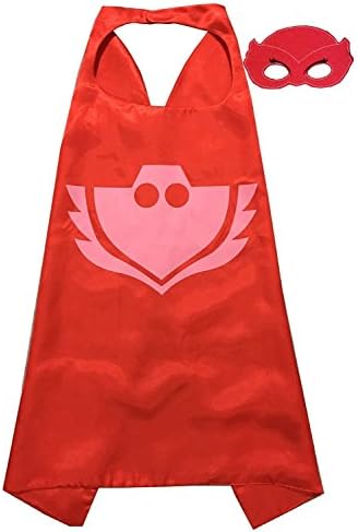 YGQLPJ Masks Costumes For Kids Owlette Mask with Cape (27.5 inches)