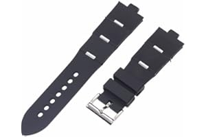 ROUHO reloj Correa de goma de silicona negra de 8mm piezas de reparación de reloj reloj Correa de pulsera para BUL-GARI DIA-GONO DP42C14SVDGMT