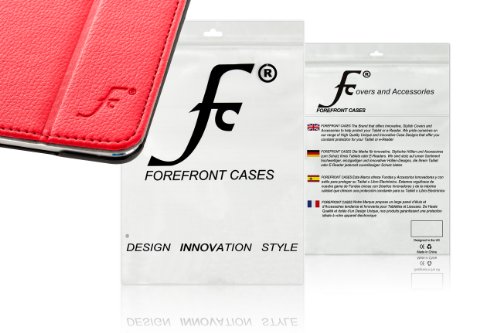 ForeFront Cases® Neue Leder Hülle / Tasche / Case / Cover für Samsung Galaxy Tab 4 8.0 T330 – Rundum-Geräteschutz und intelligente Auto-Sleep-Wake-Funktion mit 3-JAHRES-GARANTIE VON FOREFRONT CASES – inkl. Eingabestift und Displayschutz - 7