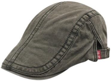 GUYOULY Hat Male Summer Beret Female Leisure Wild Cap Autumn Solid Color Painter Forward Hat,56-58Cm,Army Green