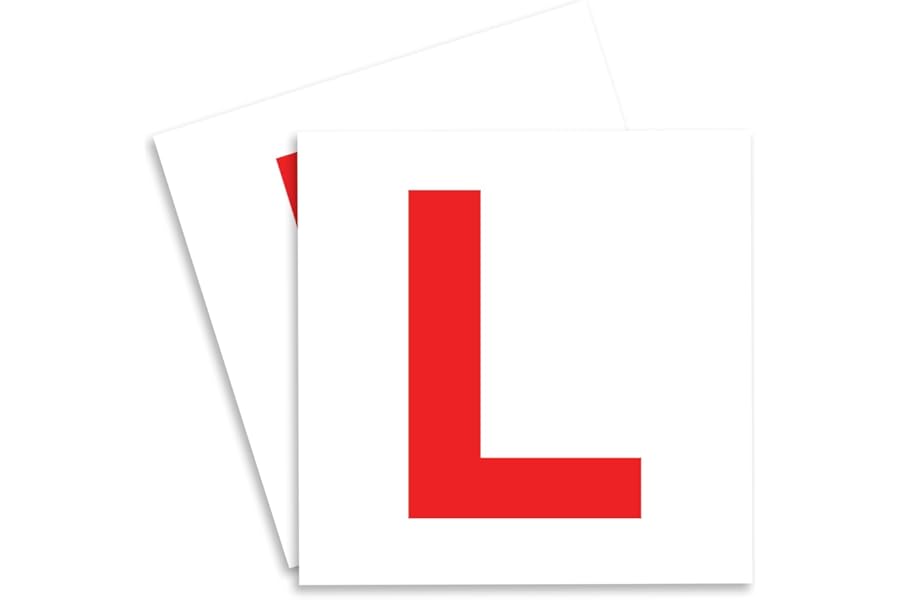 ARVO 2 Pack Magnetic L Plates for Cars – Strong & Thick Learner Plates – No Melting, No Blow Off, Easy to Move Without Scratching Paint – 178mm x 178mm UK Road Legal Driver Signs