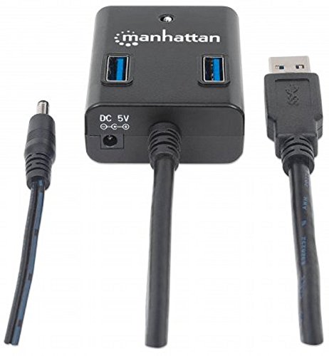Manhattan USB 3.0 Hub (4 Ports, Stromversorgung über Netzteil oder USB) 162302 schwarz - 4