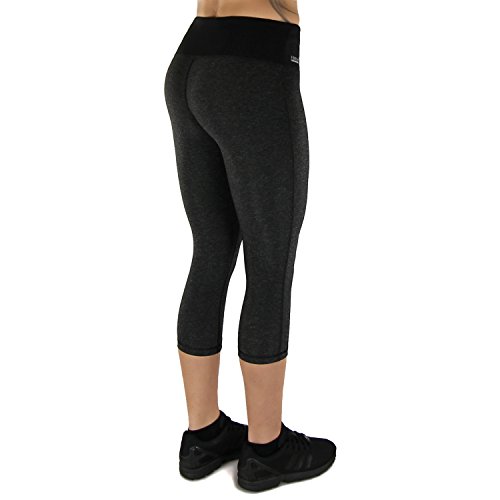 Sport-Leggings Damen 3 4 mit Hüfttasche für Handy Laufhose capri dreiviertel 3/4 Fitness Sport tights schwarz muster yoga hose sporthose jogging farbig dreiviertel 3/4 lang von Formbelt - 4