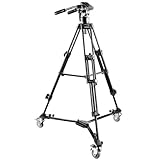 Lieferumfang: 1x Walimex Pro EI-9901 Video-Pro-Stativ, 138cm mit Neiger,  2 Schnellwechselplatten und praktischer Transporttasche, 1x Walimex WT-600 Stativwagen