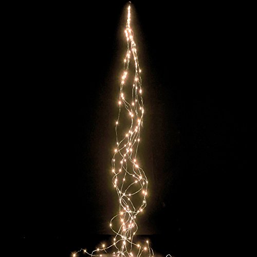 LED Lichterkette Lichterbündel Draht warmweiß biegsam mit Netzstecker 220 V mit 64 LED oder 100 LED oder 200 LED oder 300 LED(100 LED) - 2