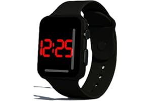 SMART-J – Orologio Digitale LED Unisex Glow Time | Display Rosso su Nero, Cinturino Colorato Regolabile in Silicone | Moda Urban Teen, Design Minimal, Idea Regalo Giovani e Trendy