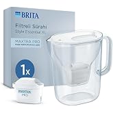 BRITA Style Essential XL 1 x MAXTRA PRO Pure Performance Filtreli Su Arıtma S&uuml;rahisi &ndash; Beyaz (3,6L)