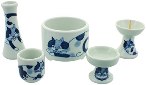 Arita Yoshisenkama pet Buddhist five armor set (vanity case ON) Cat Nana 74082