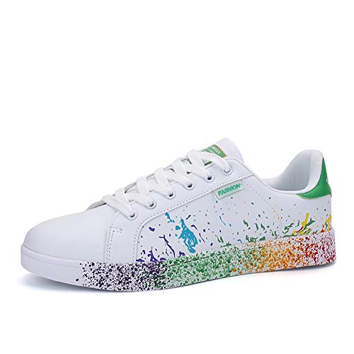 JEDVOO Uomo Donna Sneakers Scarpe da Ginnastica Basse Running Tennis Scarpe Foundation(XCX800Green36)