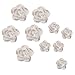 Produktbild 10 Mischung Größe Emailliert Blumen Cabochons DIY Handyfall Dekor Weiß