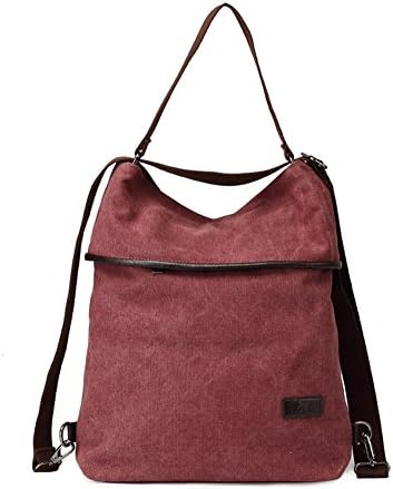 MOLLYGAN Multi-purpose Canvas Shoulder Bag Backpack School Bag