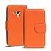 Produktbild Samsung Galaxy S3 Mini Bookstyle Hülle, Conie Mobile PU Leder Schutzhülle Handytasche Bookcase Tasche Premium Klapphülle in Orange