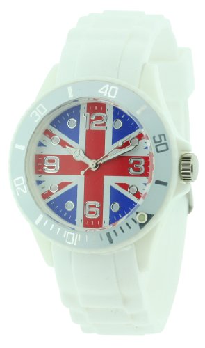 Union Jack Herren-Armbanduhr Analog Kunststoff wei UJ11/A