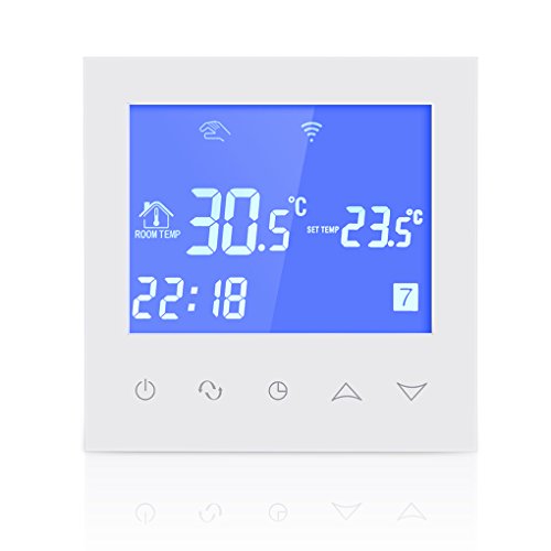Preisvergleich Produktbild Floridivy Wasser Fußboden-Heizungs-Thermostat mit Touchscreen Smart-WiFi Programmierbare Temperaturregler mit LCD-Anzeige 3A 200-240V
