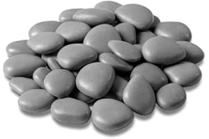 Kalapanta - Sassi Decorativi in plastica Riciclata per vasi, Pittura, acquari, casa e Giardino (Taglia S Ø 2-5 cm, Circa 75 Pezzi, Grigio), Made in Italy.