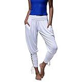 cinnamou Damen 3/4 Solide Leggings Hose | Schnürbandage Hohe | Taille Pants | Dünne Hosen | Sport Fitness Workout Leggins | Elastische Dünne Hosen | Sporthose Fitnesshose