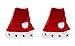 Produktbild 2 er Set Weihnachtsmütze Nikolausmütze 4 Sterne Led Blink Licht Rot Mütze Toll Leuchtend für Kinder X30
