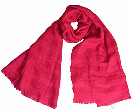 Luxury high quality thick Boucle weave shawl Fushia