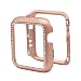 Produktbild KUMARS Apple Watch Hülle 38mm/42mm,Ultra Thin Magnetic Apple Watch Case,Eingebaute Metall Magnetische Adsorption,Shiny Metall Case mit Strass,für Apple Watch Case Series3,2 (38mm, Roségold)