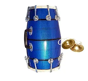 Professional Handmade Wooden dholak With Manjira 09