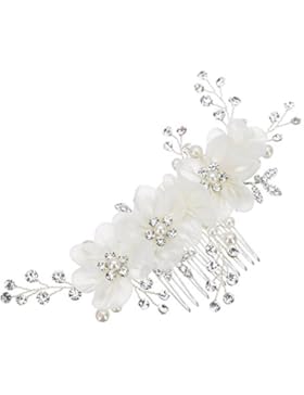 Braut Hochzeit Perlen Haarschmuck Haarblume Blüte Blume Schmuck Haarkamm Braut Frisur