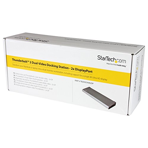 StarTech.com Thunderbolt 2 Dockingstation für Laptops – 2x DisplayPort, Optical & 3.5mm Audio/Ethernet/eSATA/USB HUB - 9