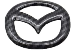 XIANGPICHI Compatible with Sticker Car Emblem Logo Frame Trim Compatible with 3 6 CX-3 CX-5 CX-9 Interior Accessories (Carbon Fibre)