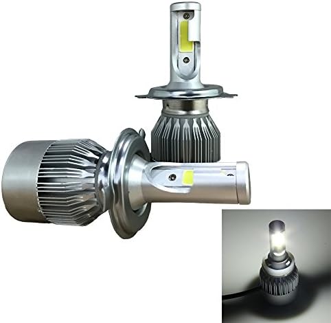 High quality lights, 2 PCS C9 H4 36W 3800 LM 6000K Waterproof IP68 Car Auto LED Headlight with 2 COB LED Lamps, DC 9-36V